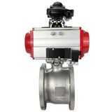 Stainless steel ball valve Elephant kchmfp-elephant-sa-4m310-110/220v-apl-210n, body material - stainless steel AISI 316, ball material - stainless steel AISI 316, seal - PTFE, pneumatic actuator operated