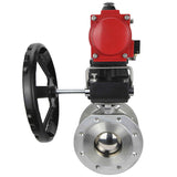 Stainless steel ball valve Elephant kchmfp-elephant-da-hdm-4m310-110/220v, body material - stainless steel AISI 316, ball material - stainless steel AISI 316, seal - PTFE, pneumatic actuator operated