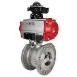 Stainless steel ball valve Elephant kchmfp-elephant-da-4m310-110/220v-apl-210n, body material - stainless steel AISI 316, ball material - stainless steel AISI 316, seal - PTFE, pneumatic actuator operated