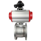 Stainless steel ball valve Elephant kchmfp-elephant-da-4m310-110/220v-apl-210n, body material - stainless steel AISI 316, ball material - stainless steel AISI 316, seal - PTFE, pneumatic actuator operated