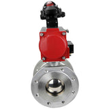 Stainless steel ball valve Elephant kchmfp-elephant-da-4m310-110/220v-apl-210n, body material - stainless steel AISI 316, ball material - stainless steel AISI 316, seal - PTFE, pneumatic actuator operated