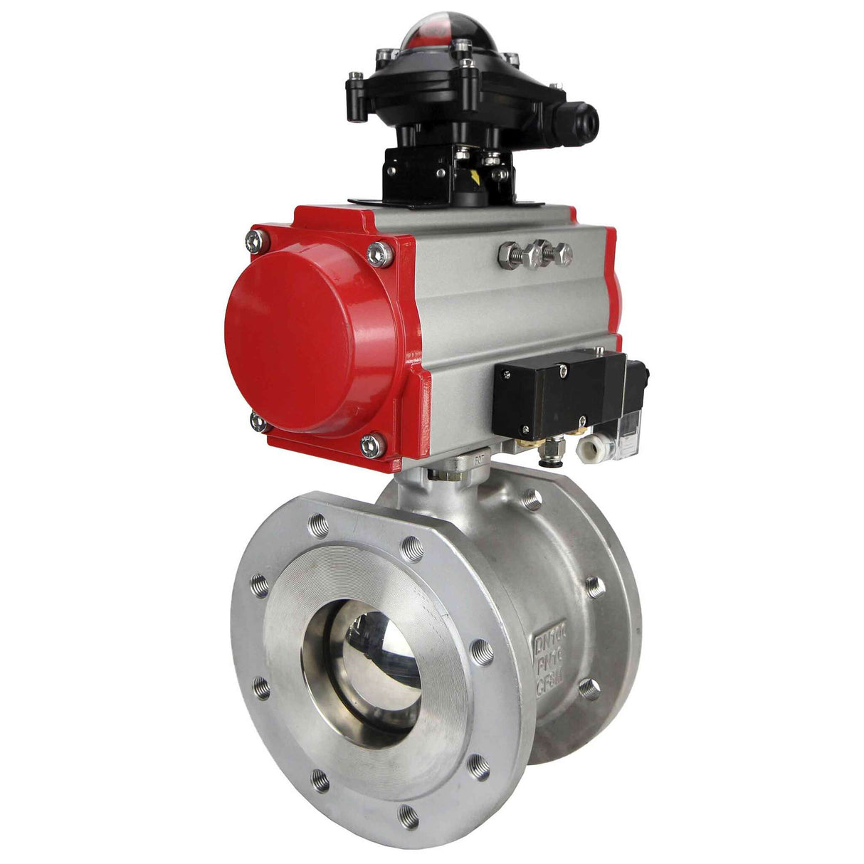 Stainless steel ball valve Elephant kchmfp-elephant-da-4m310-110/220v-apl-210n, body material - stainless steel AISI 316, ball material - stainless steel AISI 316, seal - PTFE, pneumatic actuator operated