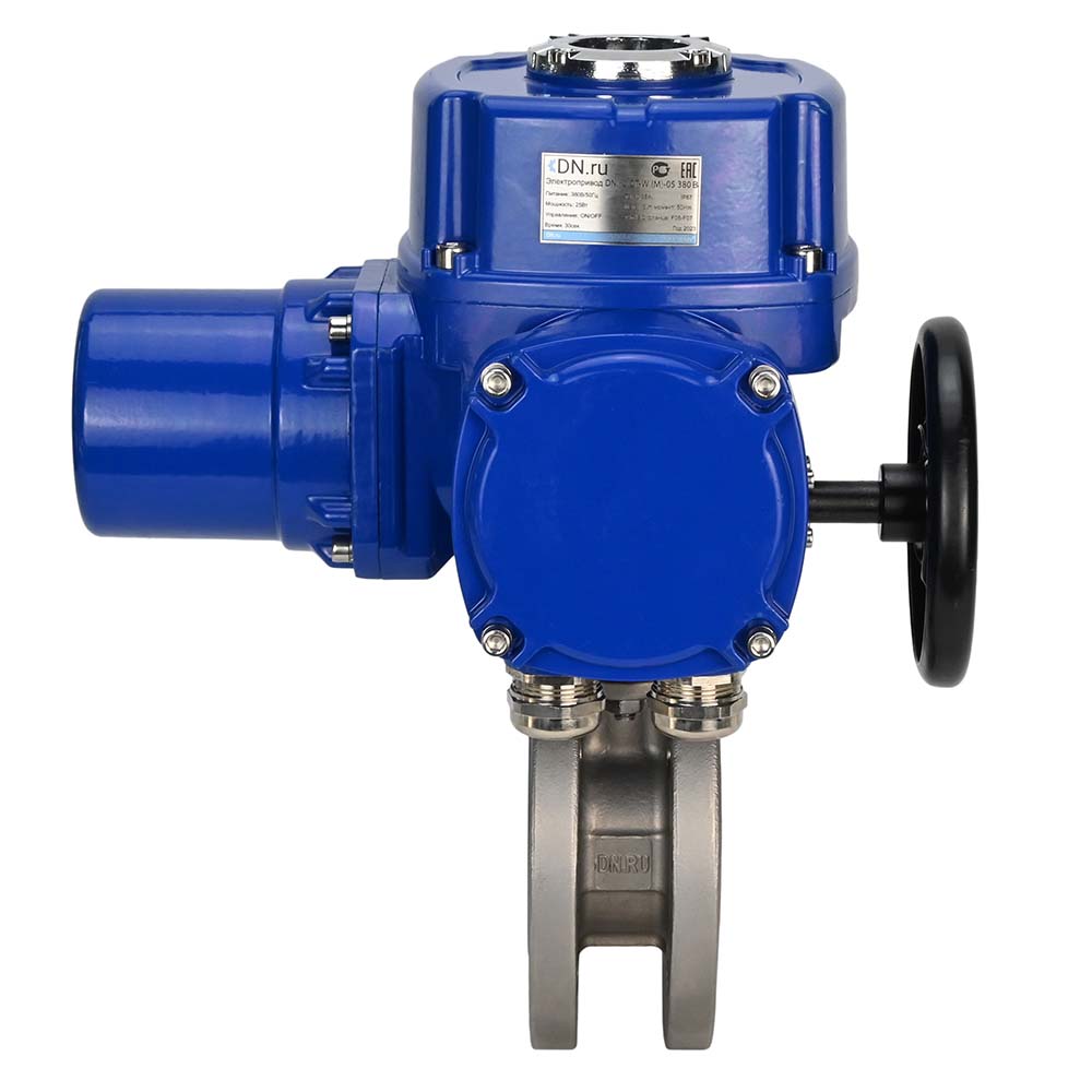 Stainless steel ball valve Elephant-BVсFP.316.200 16 bar full port, compact flanged, quarter-turn electric actuator Elephant QT-W (M) 220 V
