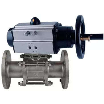 Ball valves Elephant BV3232P(2pc)-FP-T-ISO-H DN80-100 16 bar full bore coupling, body - stainless steel SS316, seal - PTFE, with pneumatic drive Elephant PA-DA-105