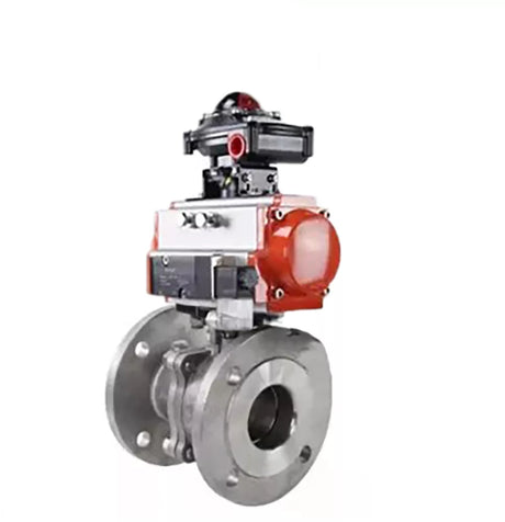 Ball valves Elephant BV3232P(2pc)-FP-F-ISO-H DN15-150 flanged, full bore, two-piece, body - stainless steel SS316, seal - PTFE, with pneumatic actuator Elephant PA-SA 052-210 and BKV APL -510N-EX