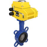 Water Butterfly Valve Elephant ggg50-316l-epdm-elephant-380, body material - cast iron GGG50, disk material - stainless steel AISI 316L, seal - EPDM, electric actuator operated