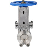 Knife gate valve Elephant GVKR3232E-1W-Fb-S, body material - stainless steel AISI 316, knife material - stainless steel AISI 316, seal - EPDM, handwheel, WENZ