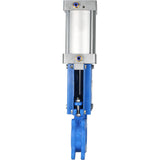 Knife gate valve Elephant GVKR3131M-1W-Fb-2P, body material - stainless steel AISI 304, knife material - stainless steel AISI 304, seal - metal, pneumatic actuator