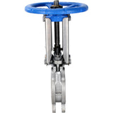 Knife gate valve Elephant GVKR3232E-1W-Fb-S, body material - stainless steel AISI 316, knife material - stainless steel AISI 316, seal - EPDM, handwheel, WENZ