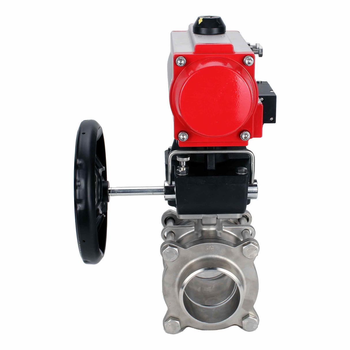 Stainless steel ball valve Elephant kshpp-316200-da-4m310-110/220-hdm, body material - stainless steel AISI 316, ball material - stainless steel AISI 316, seal - PTFE, pneumatic actuator operated