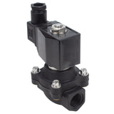 Two way normally closed direct acting electric solenoid valve Elephant VS2W-503E-NC G EPDM 24V, body material - Nylon 66, seal - EPDM