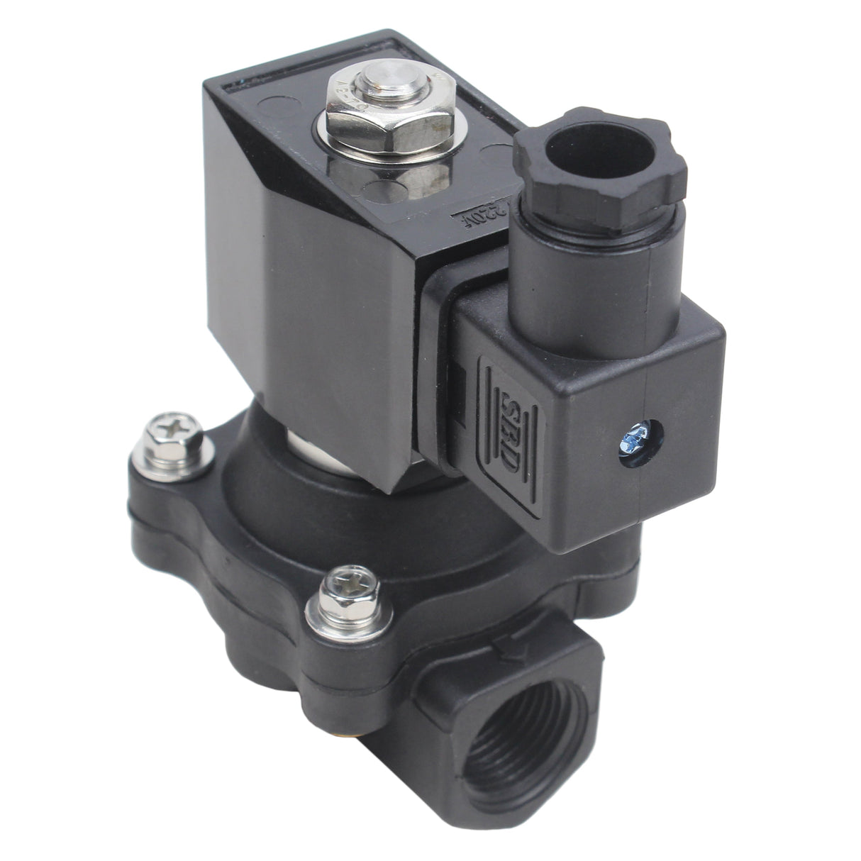 Two way normally closed direct acting electric solenoid valve Elephant VS2W-503N-NC G NBR 220V, body material - polyamide PA66, seal - NBR
