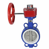 Water Butterfly Valve Elephant WCB-316L-PTFE-HGBF, body material - carbon steel WCB, disk material - stainless steel AISI 316L, seal - PTFE, gear operated