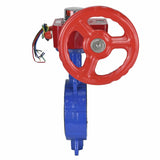 Water Butterfly Valve Elephant WCB-316L-PTFE-HGBF, body material - carbon steel WCB, disk material - stainless steel AISI 316L, seal - PTFE, gear operated