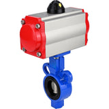 Water Butterfly Valve Elephant al-316l-epdm-elephant-sa, body material - aluminium alloy, disk material - stainless steel AISI 316L, seal - EPDM, pneumatic actuator operated