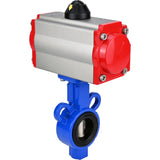 Water Butterfly Valve Elephant al-316l-epdm-elephant-sa, body material - aluminium alloy, disk material - stainless steel AISI 316L, seal - EPDM, pneumatic actuator operated