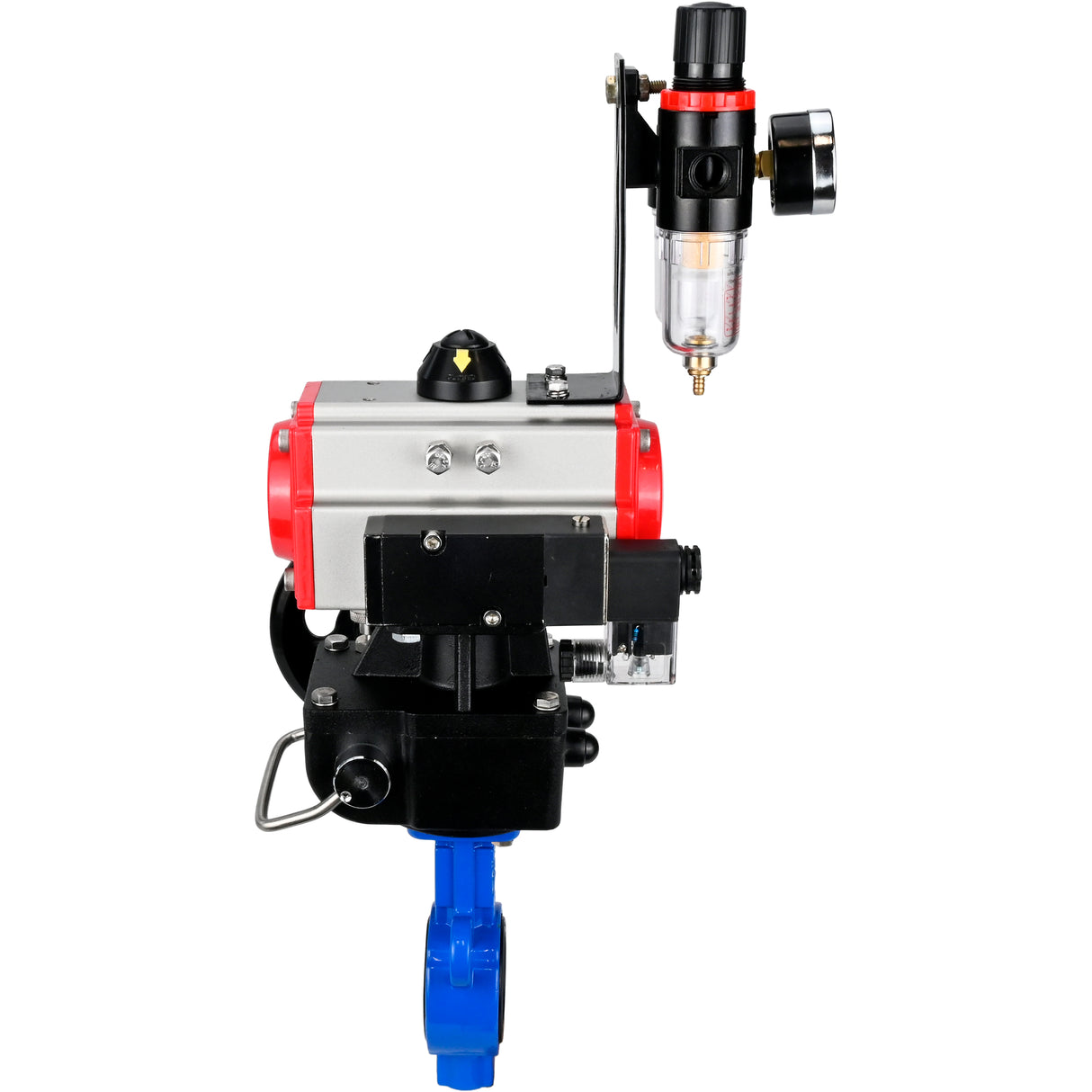 Water Butterfly Valve Elephant al-316l-epdm-elephant-da-4m310-110/220-hdm-afc2000, body material - aluminium alloy, disk material - stainless steel AISI 316L, seal - EPDM, pneumatic actuator operated
