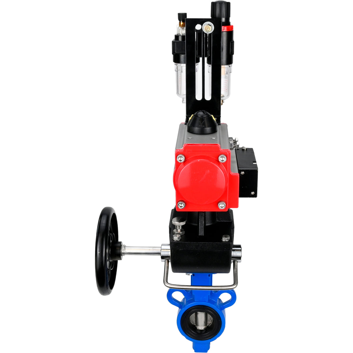 Water Butterfly Valve Elephant al-316l-epdm-elephant-da-4m310-110/220-hdm-afc2000, body material - aluminium alloy, disk material - stainless steel AISI 316L, seal - EPDM, pneumatic actuator operated