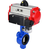 Water Butterfly Valve Elephant al-316l-epdm-elephant-da-4m310-110/220, body material - aluminium alloy, disk material - stainless steel AISI 316L, seal - EPDM, pneumatic actuator operated