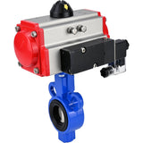 Water Butterfly Valve Elephant al-316l-epdm-elephant-da-4m310-110/220, body material - aluminium alloy, disk material - stainless steel AISI 316L, seal - EPDM, pneumatic actuator operated