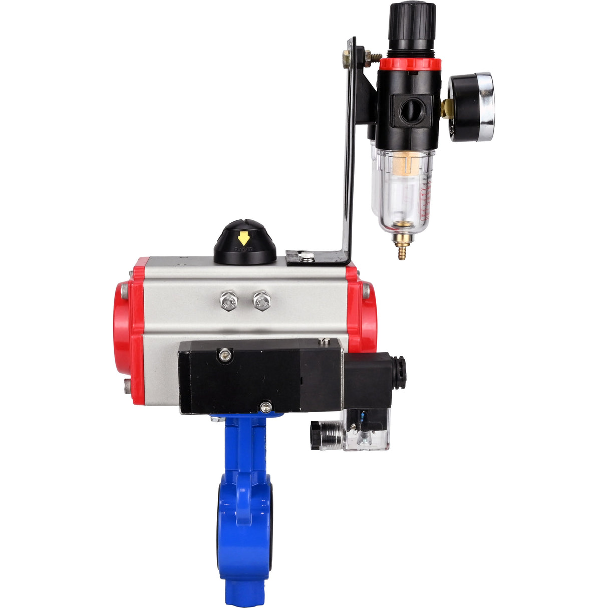 Water Butterfly Valve Elephant al-316l-epdm-elephant-sa-4m310-110/220-afc2000, body material - aluminium alloy, disk material - stainless steel AISI 316L, seal - EPDM, pneumatic actuator operated