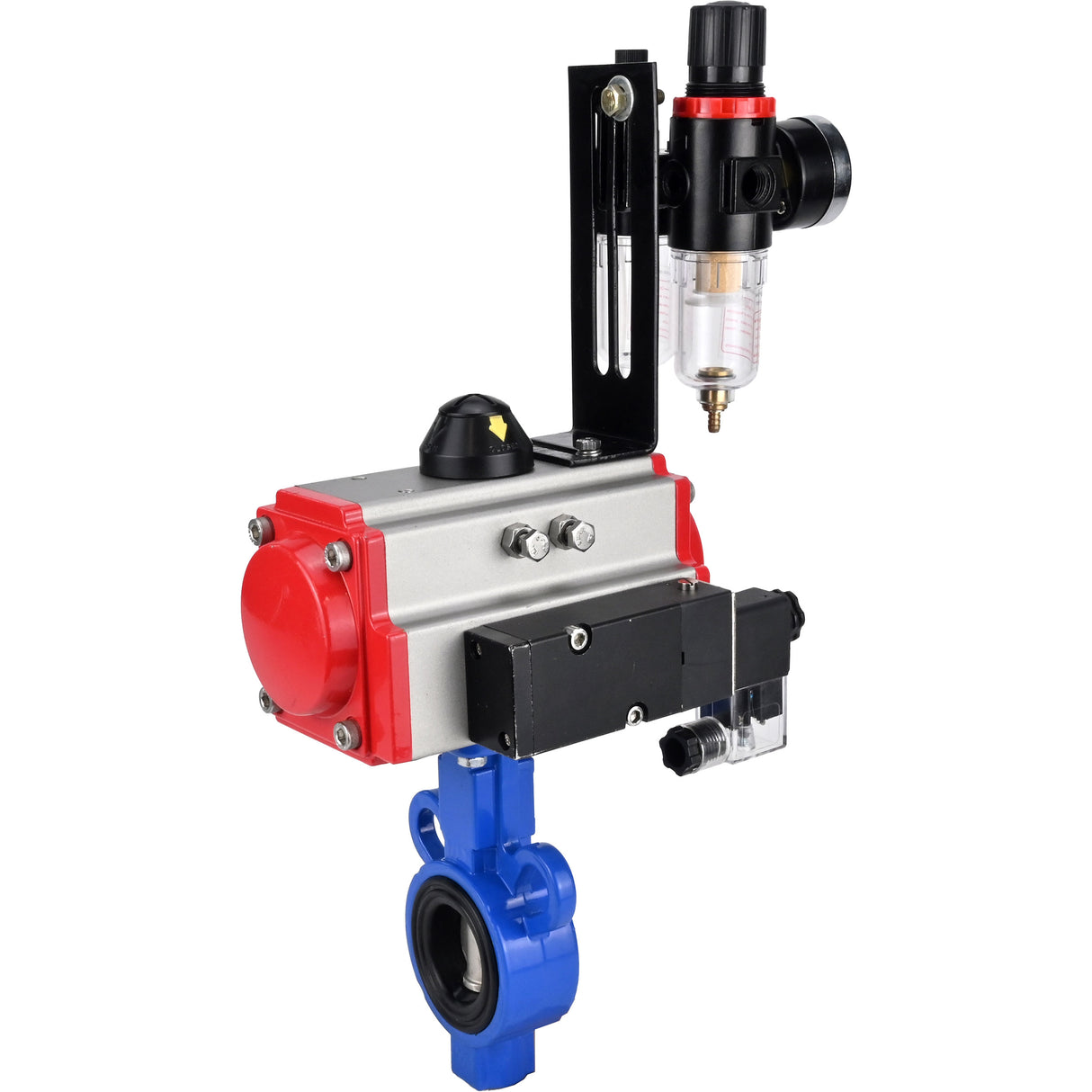 Water Butterfly Valve Elephant al-316l-epdm-elephant-sa-4m310-110/220-afc2000, body material - aluminium alloy, disk material - stainless steel AISI 316L, seal - EPDM, pneumatic actuator operated