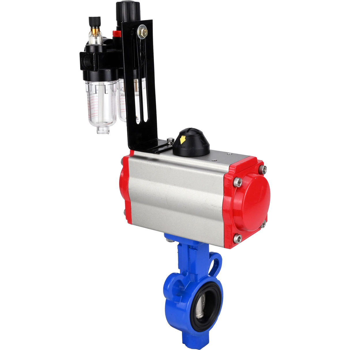 Water Butterfly Valve Elephant al-316l-epdm-elephant-sa-4m310-110/220-afc2000, body material - aluminium alloy, disk material - stainless steel AISI 316L, seal - EPDM, pneumatic actuator operated