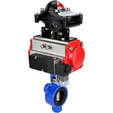 Water Butterfly Valve Elephant al-316l-epdm-elephant-sa-4m310-110/220-apl210n, body material - aluminium alloy, disk material - stainless steel AISI 316L, seal - EPDM, pneumatic actuator operated