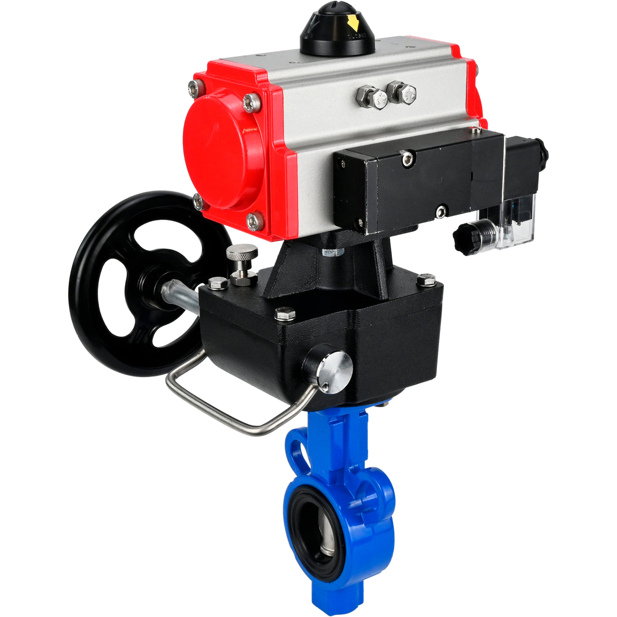 Water Butterfly Valve Elephant al-316l-epdm-elephant-da-4m310-110/220-hdm, body material - aluminium alloy, disk material - stainless steel AISI 316L, seal - EPDM, pneumatic actuator operated