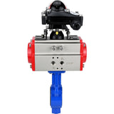 Water Butterfly Valve Elephant al-316l-epdm-elephant-da-apl210n, body material - aluminium alloy, disk material - stainless steel AISI 316L, seal - EPDM, pneumatic actuator operated