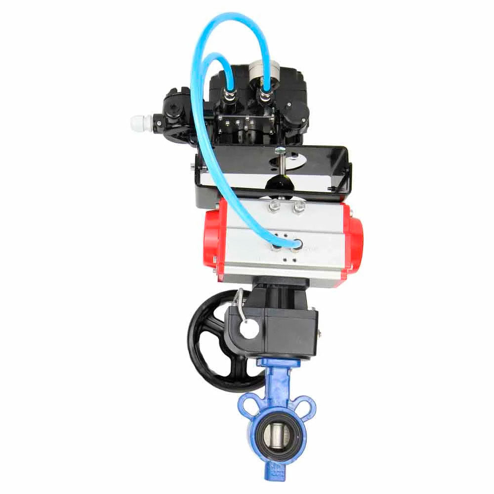 Water Butterfly Valve Elephant al-316l-epdm-elephant-da-yt1000rsi-hdm, body material - aluminium alloy, disk material - stainless steel AISI 316L, seal - EPDM, pneumatic actuator operated