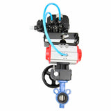 Water Butterfly Valve Elephant al-316l-epdm-elephant-da-yt1000rsi-hdm, body material - aluminium alloy, disk material - stainless steel AISI 316L, seal - EPDM, pneumatic actuator operated
