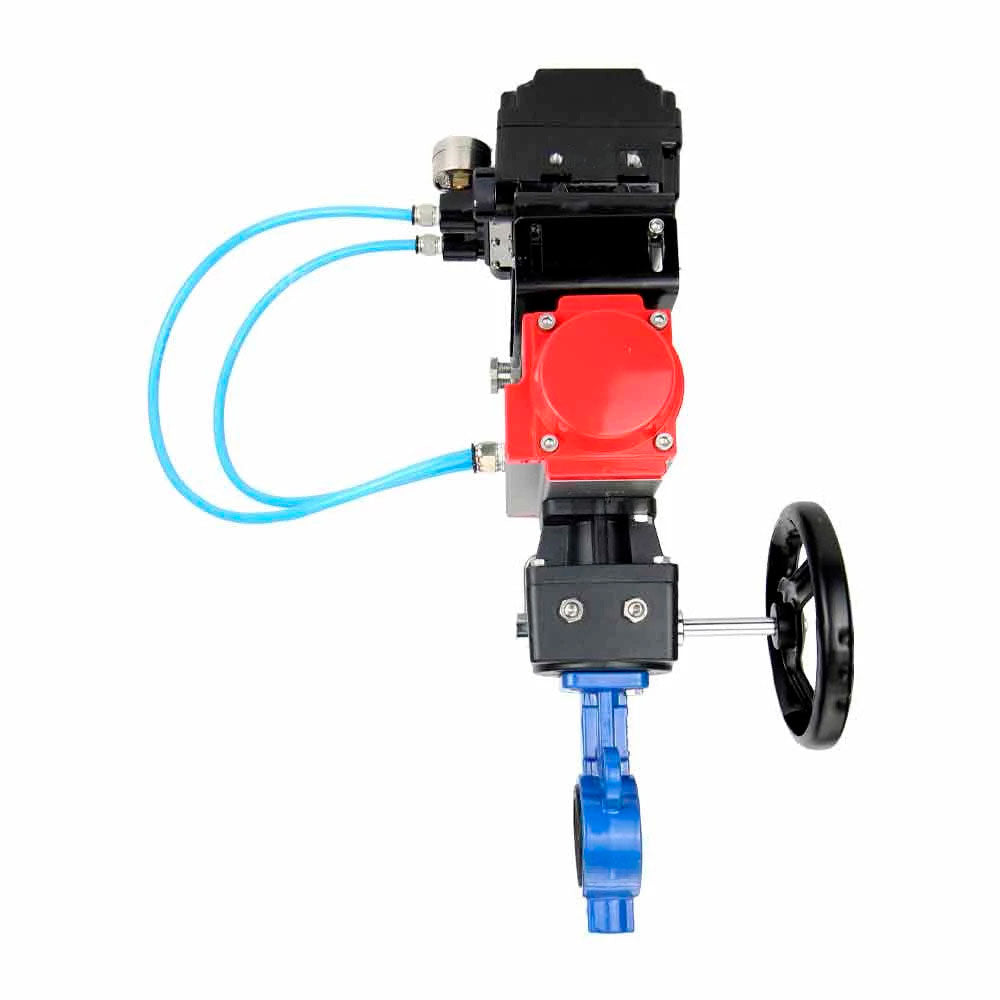 Water Butterfly Valve Elephant al-316l-epdm-elephant-da-yt1000rsi-hdm, body material - aluminium alloy, disk material - stainless steel AISI 316L, seal - EPDM, pneumatic actuator operated