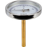 Bimetallic axial thermometers Elephant TB-311-A1.5 PN10-24, stainless steel, length of immersion part 46-200mm, accuracy class - 1.5