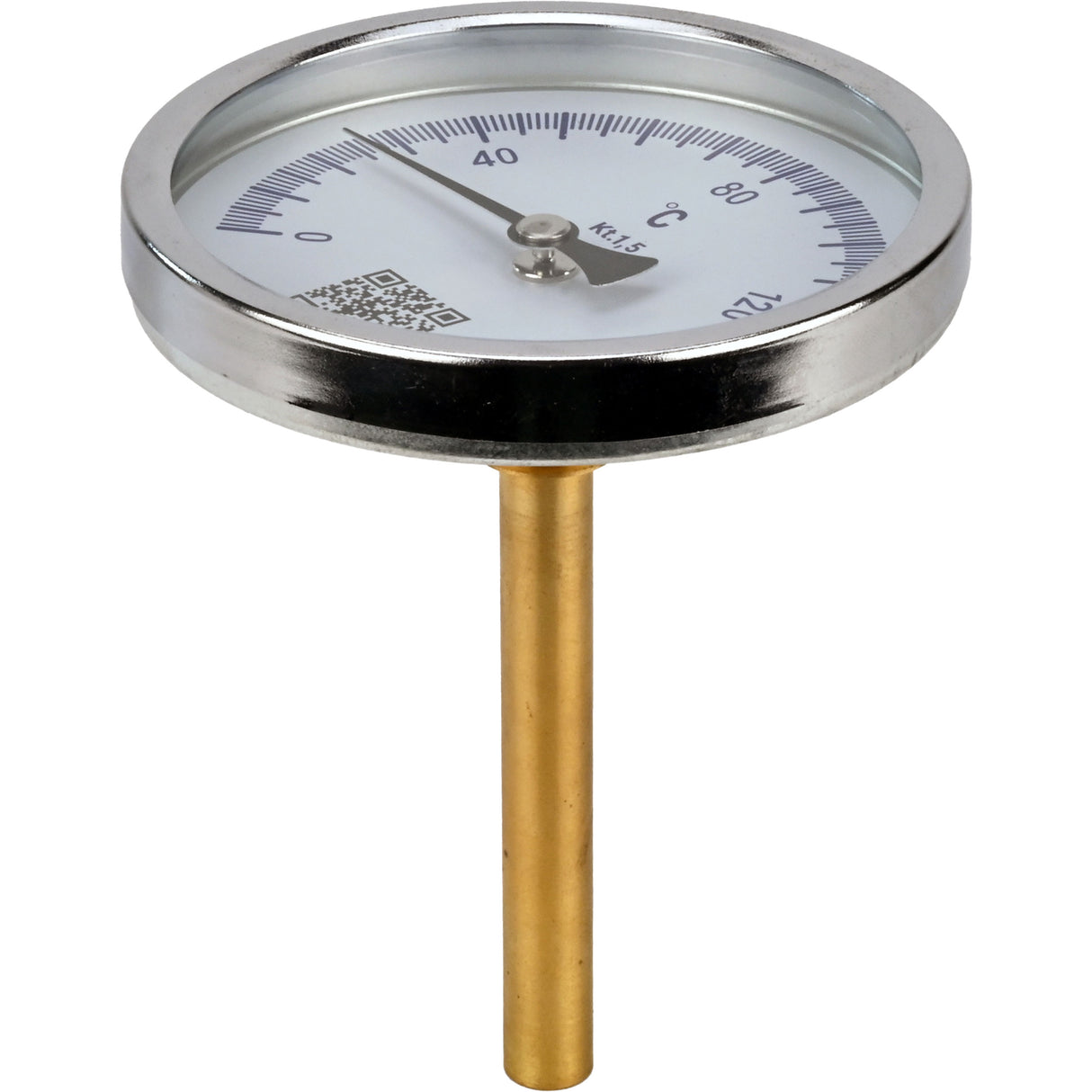 Bimetallic axial thermometers Elephant TB-311-A1.5 PN10-24, stainless steel, length of immersion part 46-200mm, accuracy class - 1.5