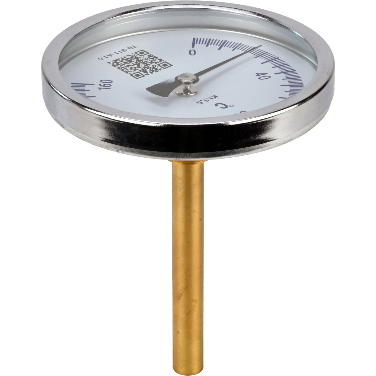 Bimetallic axial thermometers Elephant TB-311-A1.5 PN10-24, stainless steel, length of immersion part 46-200mm, accuracy class - 1.5