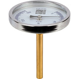 Bimetallic axial thermometers Elephant TB-311-A1.5 PN10-24, stainless steel, length of immersion part 46-200mm, accuracy class - 1.5