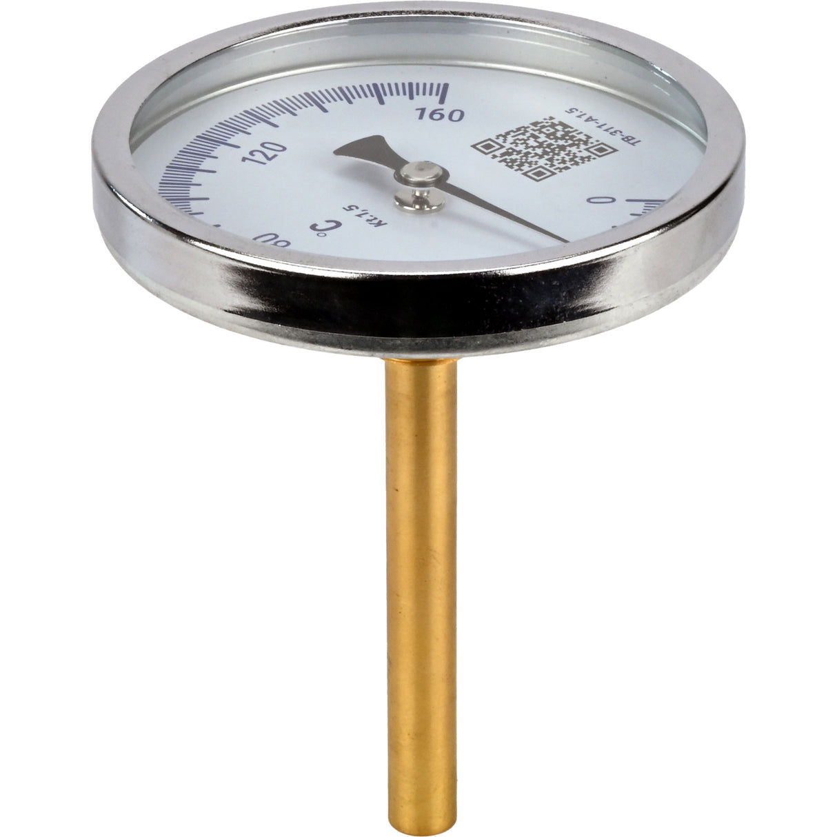 Bimetallic axial thermometers Elephant TB-311-A1.5 PN10-24, stainless steel, length of immersion part 46-200mm, accuracy class - 1.5