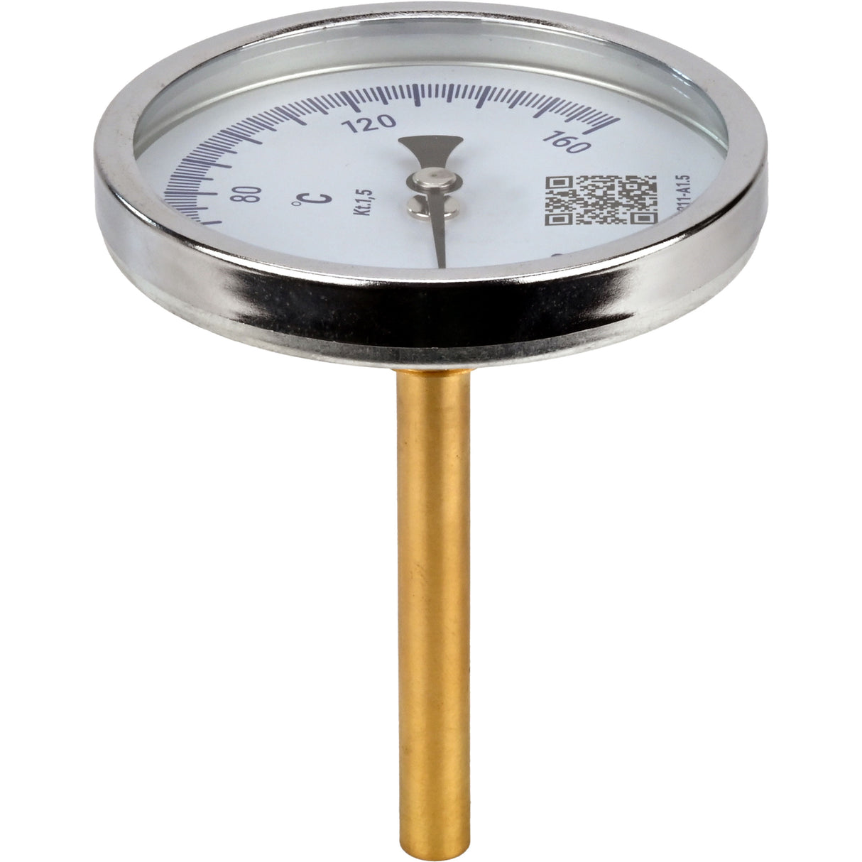 Bimetallic axial thermometers Elephant TB-311-A1.5 PN10-24, stainless steel, length of immersion part 46-200mm, accuracy class - 1.5