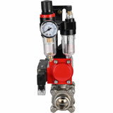 Stainless steel ball valve Elephant kshpp-316200-da-4m310-110/220-bpv, body material - stainless steel AISI 316, ball material - stainless steel AISI 316, seal - PTFE, pneumatic actuator operated