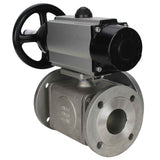 Ball valves Elephant BV3232P(4pc)-FP-3WL-F-ISO-H DN100 16 bar full bore, flanged, body - stainless steel SS316, ISO flange F10/F12, square 19x19, with double pneumatic actuator PA-DA-105-1 action and pneumatic distributor 4M310-08 24V