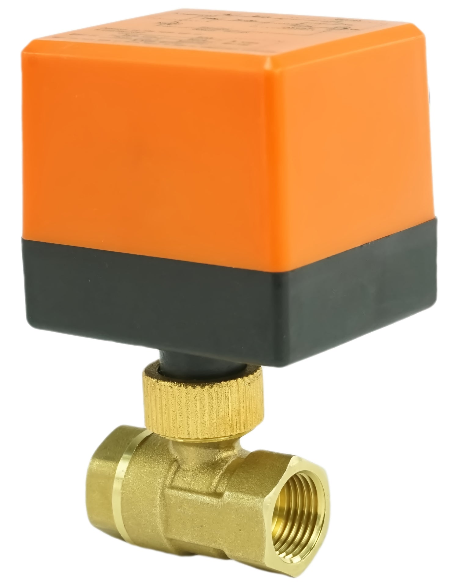 Brass ball valve Threaded NPT/BSP standard port Elephant RP.BRASS.120.MM 16 bar with electric actuated 24VDC without limit switches