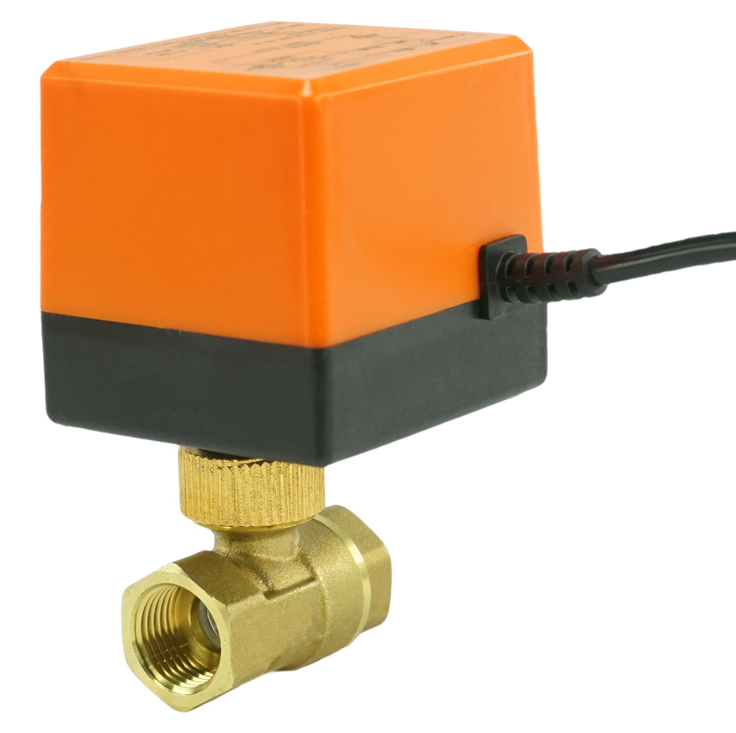 Brass ball valve Threaded NPT/BSP standard port Elephant RP.BRASS.120.MM 16 bar with electric actuated 24VDC without limit switches