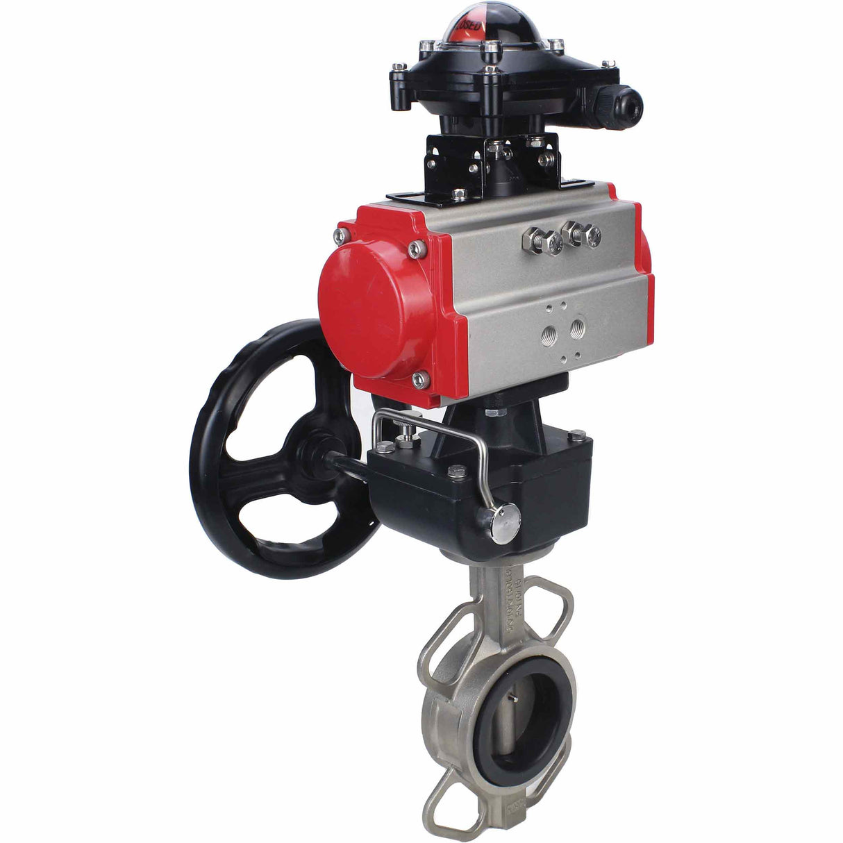 Water Butterfly Valve Elephant 316l-viton-da-apl210n-hdm, body material - stainless steel AISI 316L, disk material - stainless steel AISI 316L, seal - VITON, pneumatic actuator operated