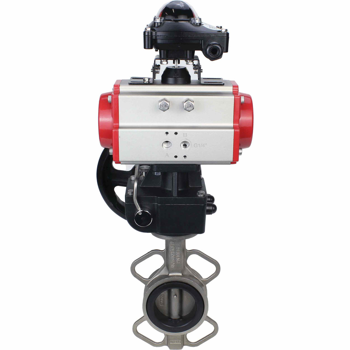 Water Butterfly Valve Elephant 316l-viton-da-apl210n-hdm, body material - stainless steel AISI 316L, disk material - stainless steel AISI 316L, seal - VITON, pneumatic actuator operated