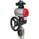 Water Butterfly Valve Elephant 316l-viton-da-apl210n-hdm, body material - stainless steel AISI 316L, disk material - stainless steel AISI 316L, seal - VITON, pneumatic actuator operated