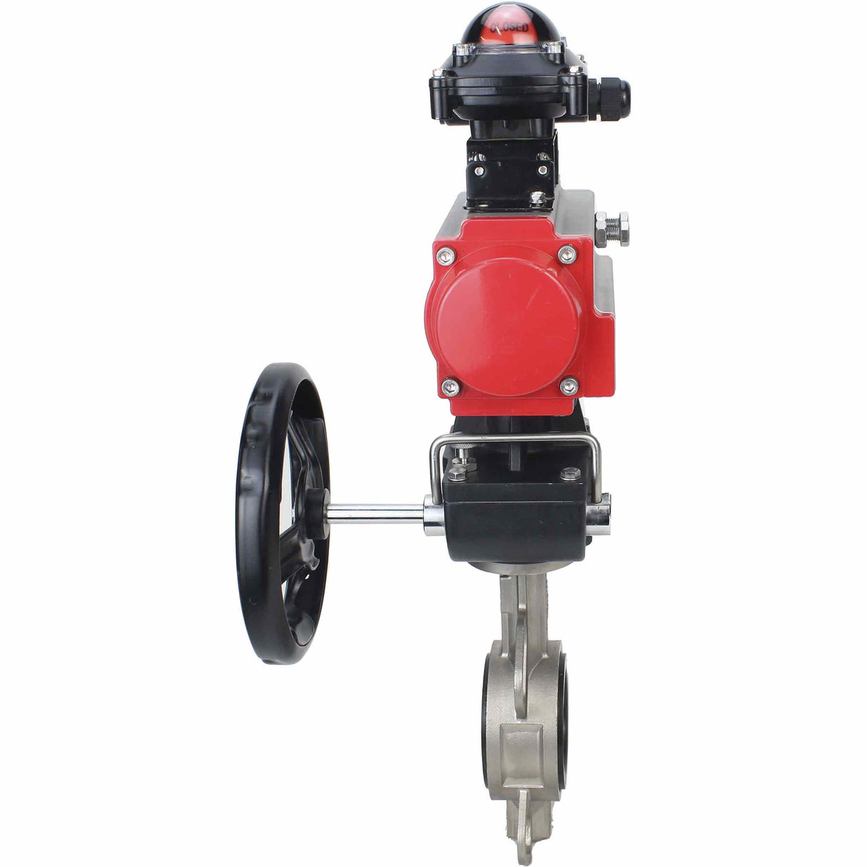 Water Butterfly Valve Elephant 316l-viton-da-apl210n-hdm, body material - stainless steel AISI 316L, disk material - stainless steel AISI 316L, seal - VITON, pneumatic actuator operated