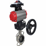 Water Butterfly Valve Elephant 316l-viton-da-apl210n-hdm, body material - stainless steel AISI 316L, disk material - stainless steel AISI 316L, seal - VITON, pneumatic actuator operated