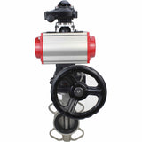 Water Butterfly Valve Elephant 316l-viton-da-apl210n-hdm, body material - stainless steel AISI 316L, disk material - stainless steel AISI 316L, seal - VITON, pneumatic actuator operated