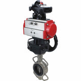 Water Butterfly Valve Elephant 316l-viton-da-apl210n-hdm, body material - stainless steel AISI 316L, disk material - stainless steel AISI 316L, seal - VITON, pneumatic actuator operated